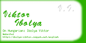 viktor ibolya business card